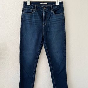 Levi 721 High Rise Skinny Ankle Jeans - Dark Wash Size 29